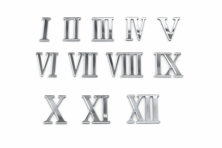Roman Number Set for Wall Clock | Acrylic (Golden / Silver)